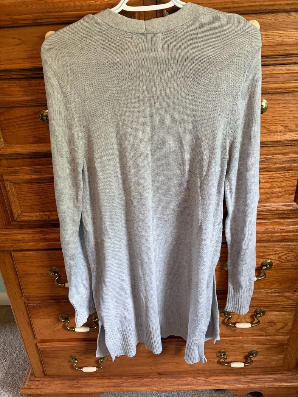 Old Navy Light Gray Open-Front Women's Cardigan with Pockets